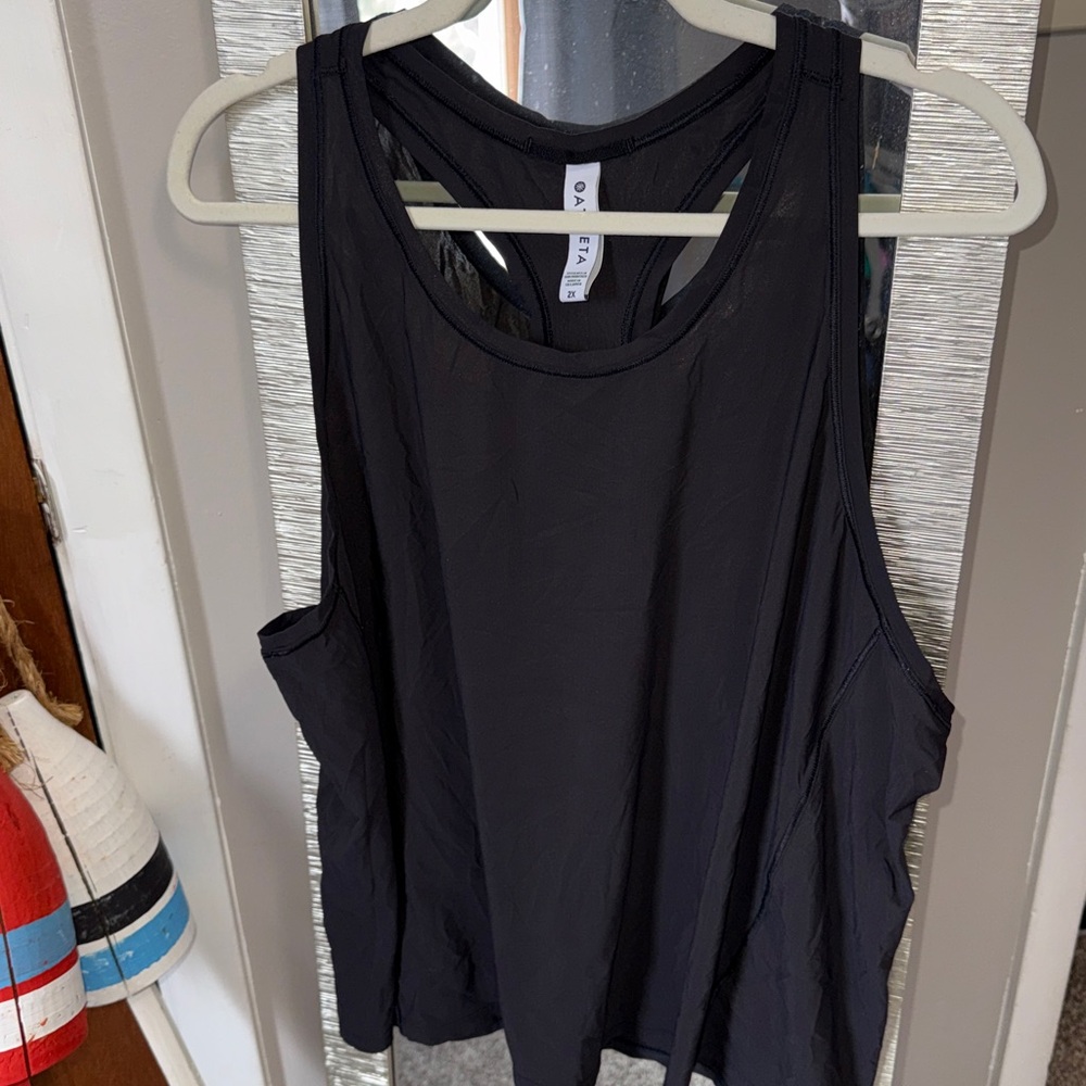 Athleta Black Women's Tank Top - Lightweight Workout 2x